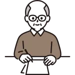 A Man Writing A Letter Senior SVG Icon